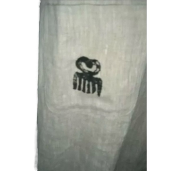 Vintage 80's Positive Influence Dress Linen Duster Tribal Boho Grandmother Plus - Picture 9 of 14